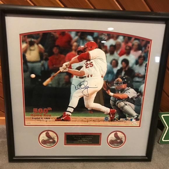 Mark McGwire signed autographed picture 500 h r - Picture 1 of 3